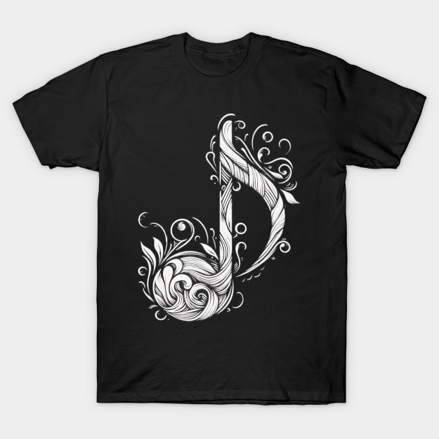 Cool Musical Note T-Shirt by Mi Bonita Designs